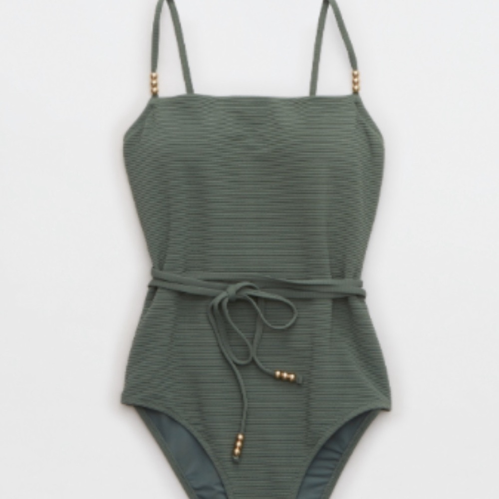 AERIE textured one piece | size M | green
